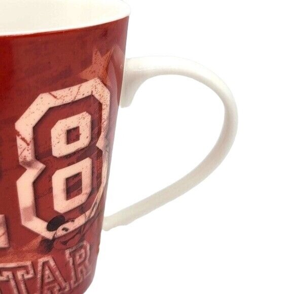2/$15 Disney Retro Superstar 28 Mug Red 4" Round Jerry Leigh Mickey Mouse Smile - Picture 5 of 10